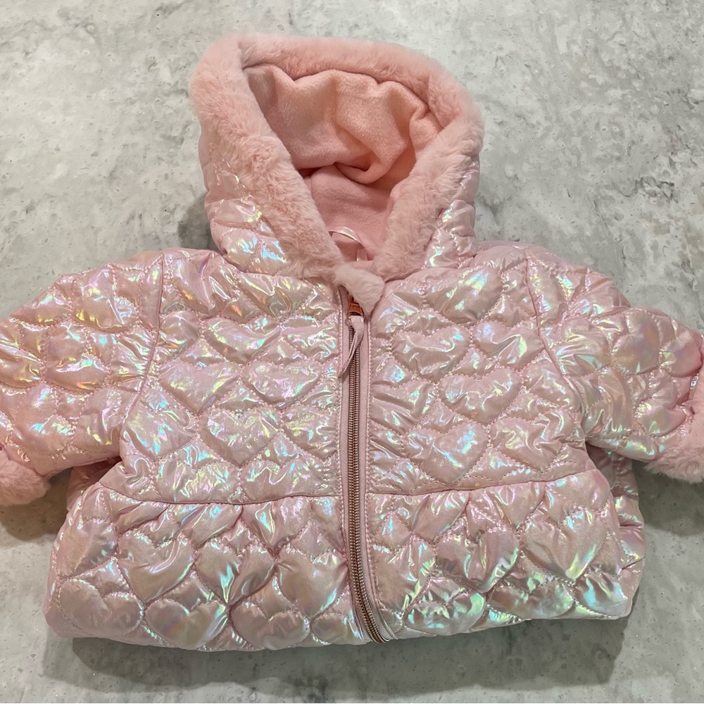 Rothschild & Co Baby Girls Iridescent Quilted Pram Jacket